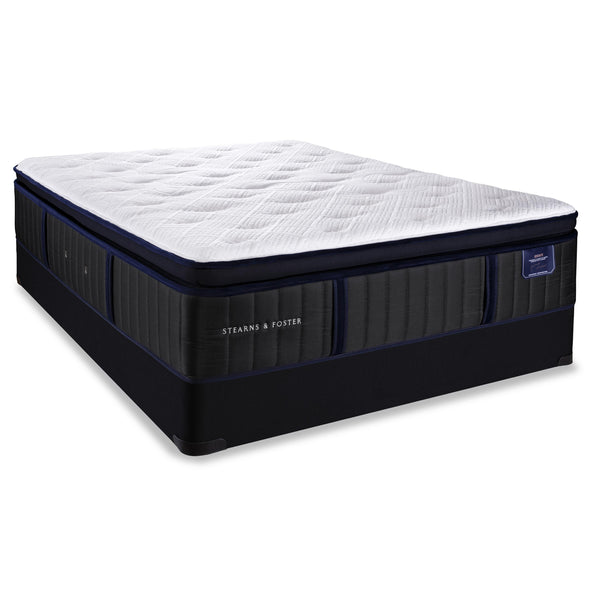  Stearns & Foster East Bourne Cushion Firm Pillow Top Mattress Set - 9" Black Box (Queen) IMAGE 1