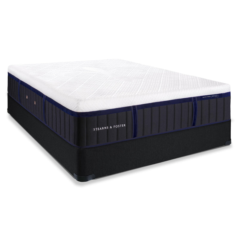  Stearns & Foster Sommerville Cushion Firm Hybrid Mattress Set - 5" Black Box (Queen) IMAGE 1