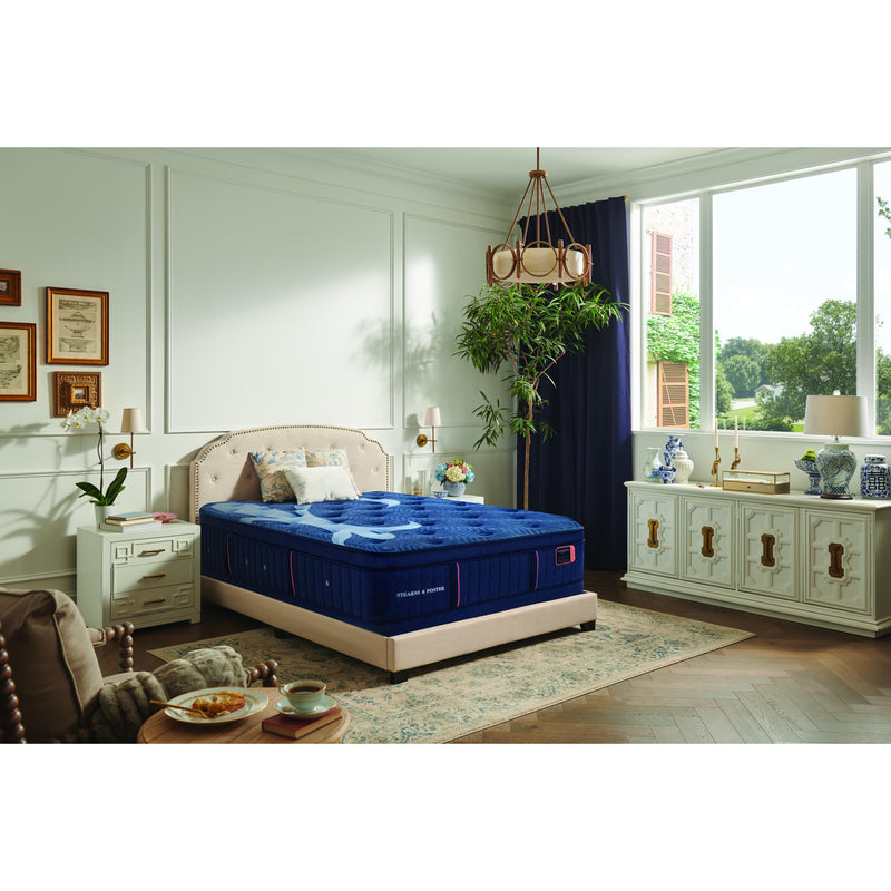  Stearns & Foster Lux Estate Madeleine Cushion Firm Euro Top Mattress Set Blue 9" (Queen) IMAGE 6