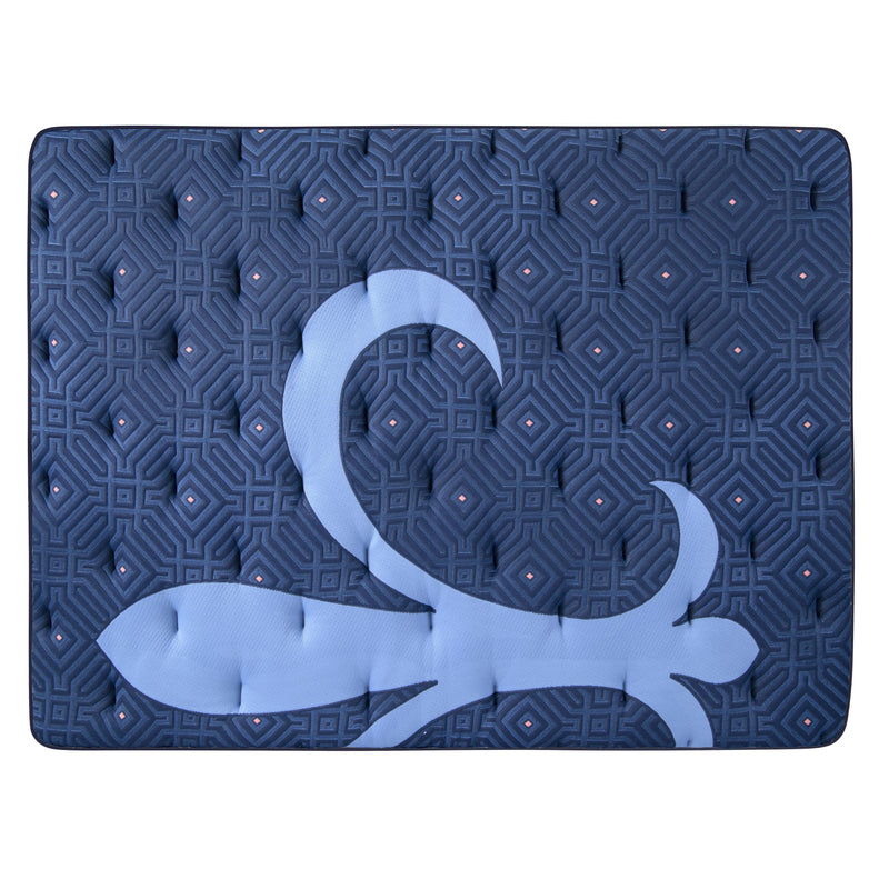  Stearns & Foster Lux Estate Madeleine Cushion Firm Euro Top Mattress Set Blue 9" (King) IMAGE 5