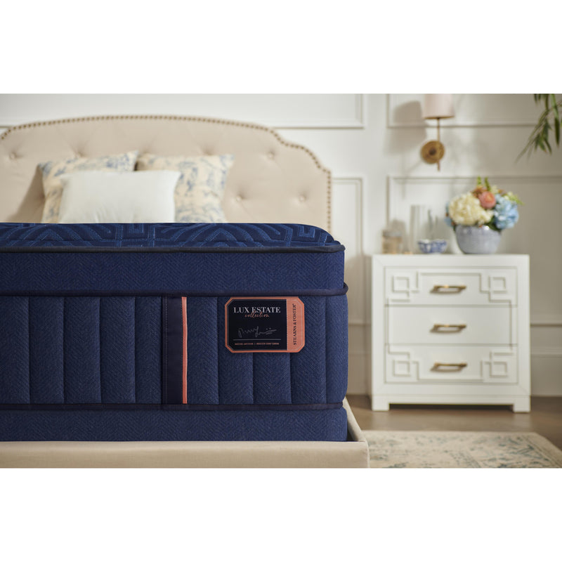  Stearns & Foster Lux Estate Madeleine Cushion Firm Euro Top Mattress Set Blue 5" (Queen) IMAGE 10
