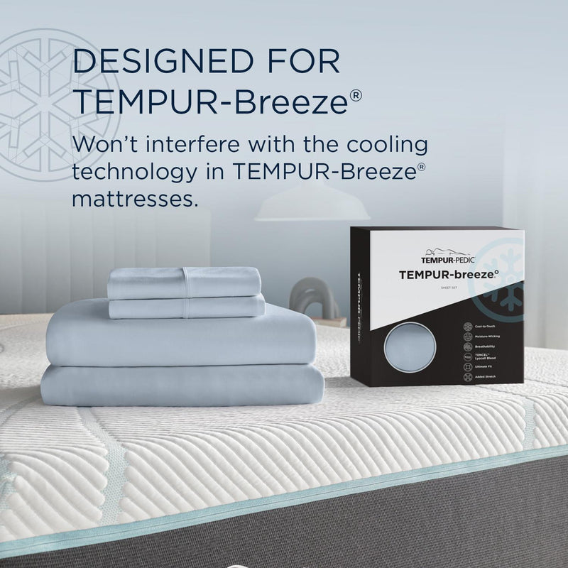  Tempur-Pedic TEMPUR breeze cooling Sheet Set Sleepy Blue (Full) IMAGE 10