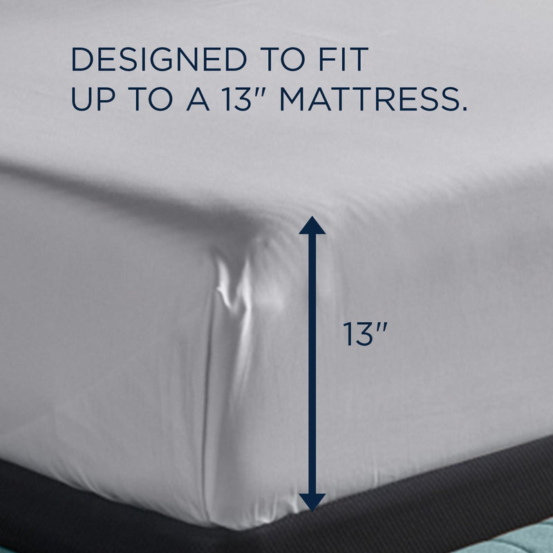  Tempur-Pedic TEMPUR Classic Cotton Sheet Set Cool Gray (Queen) IMAGE 3