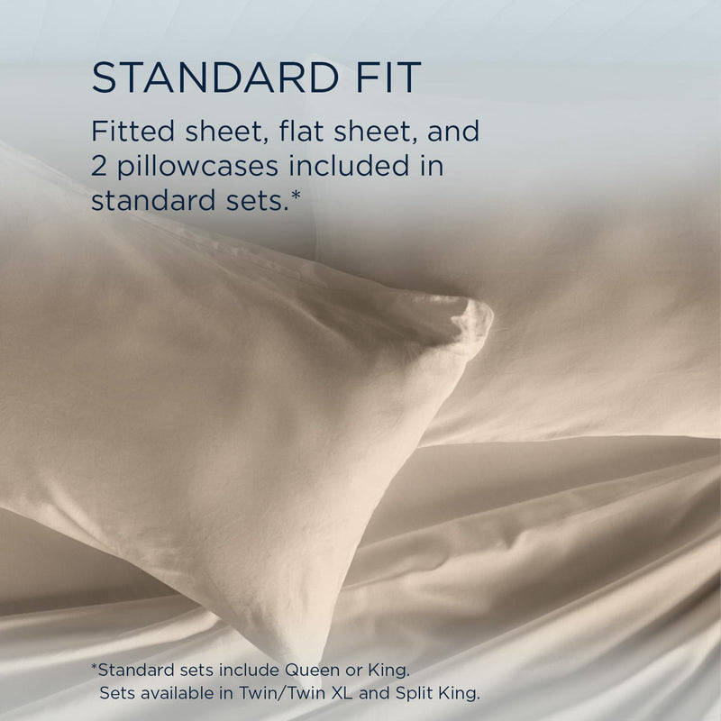  Tempur-Pedic TEMPUR Classic Cotton Sheet Set Sandstone (Twin) IMAGE 11