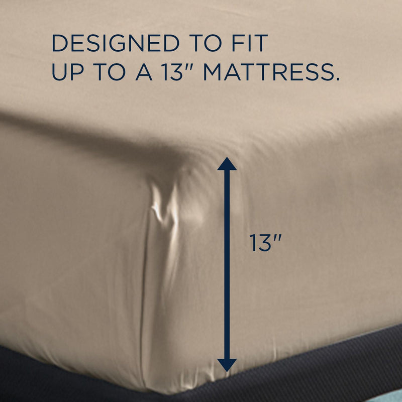  Tempur-Pedic TEMPUR Classic Cotton Sheet Set Sandstone (Twin) IMAGE 3