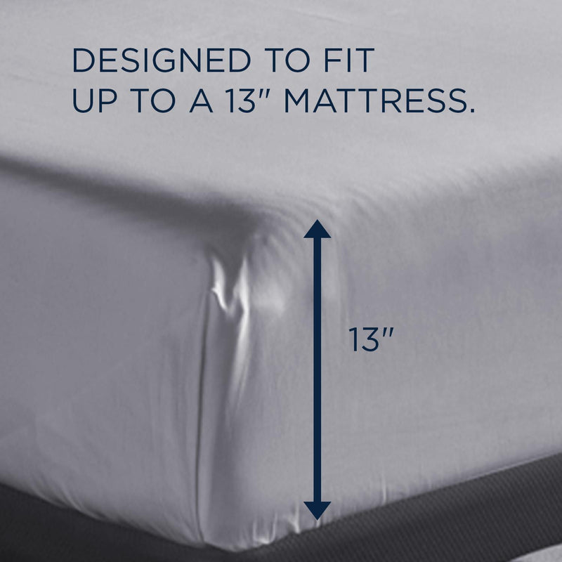  Tempur-Pedic TEMPUR Classic Cotton Sheet Set Sleepy Silver Mist (Split California King) IMAGE 3