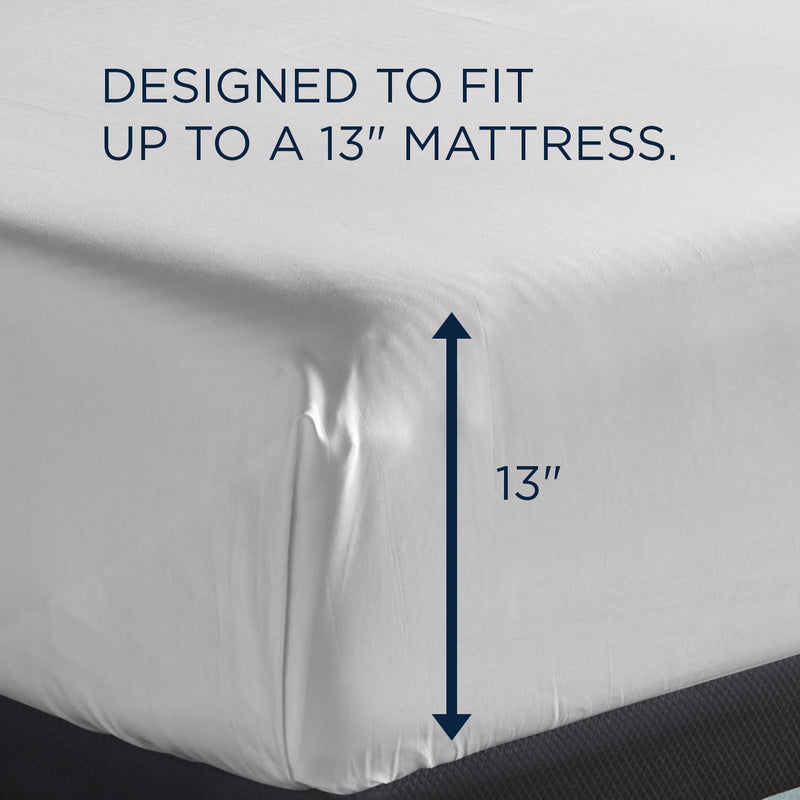  Tempur-Pedic TEMPUR Classic Cotton Sheet Set White (Twin XL) IMAGE 3