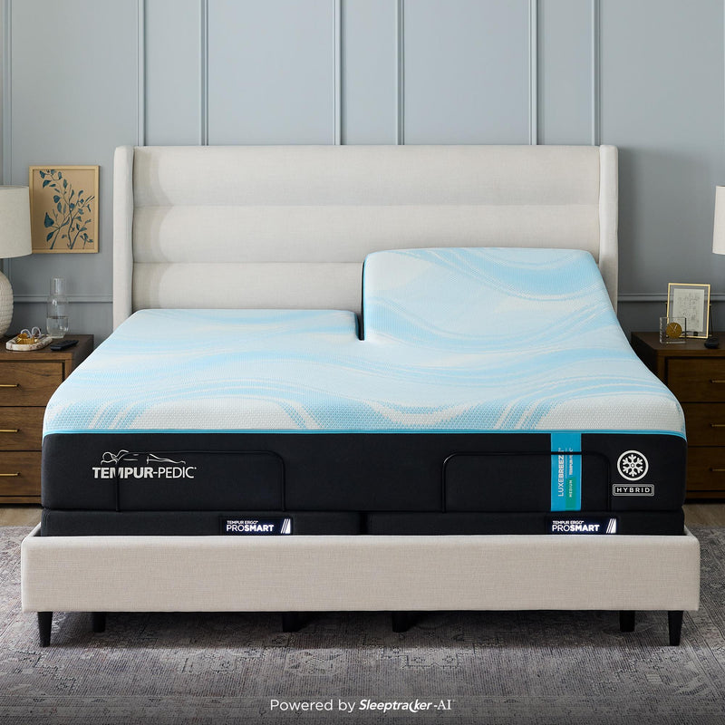  Tempur-Pedic Tempur-LuxeBreeze® Medium Hybrid Mattress (Split Head King) IMAGE 1