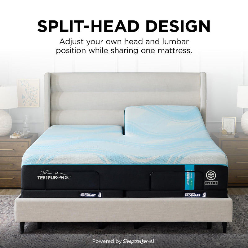  Tempur-Pedic Tempur-LuxeBreeze® Medium Hybrid Mattress (Split Head King) IMAGE 4