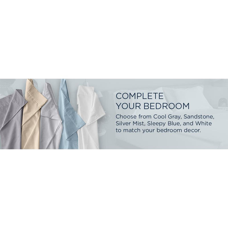 Tempur-Pedic TEMPUR Luxe Egyptian Cotton Pillowcase Set  Cool Gray (Queen) IMAGE 15