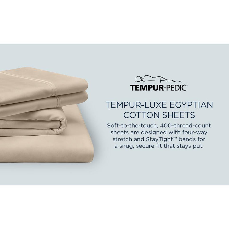  Tempur-Pedic TEMPUR Luxe Egyptian Cotton Pillowcase Set  Silver Mist (King) IMAGE 14