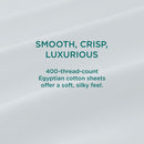  Tempur-Pedic TEMPUR Luxe Egyptian Cotton Pillowcase Set  Sleepy Blue (Queen) IMAGE 17