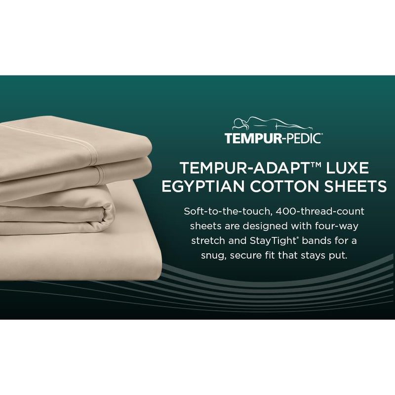  Tempur-Pedic TEMPUR Luxe Egyptian Cotton Pillowcase Set  Sleepy Blue (King) IMAGE 10