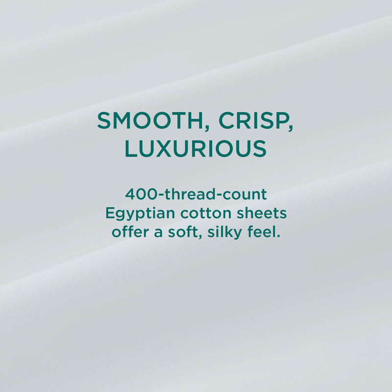  Tempur-Pedic TEMPUR Luxe Egyptian Cotton Pillowcase Set  Sleepy Blue (King) IMAGE 17
