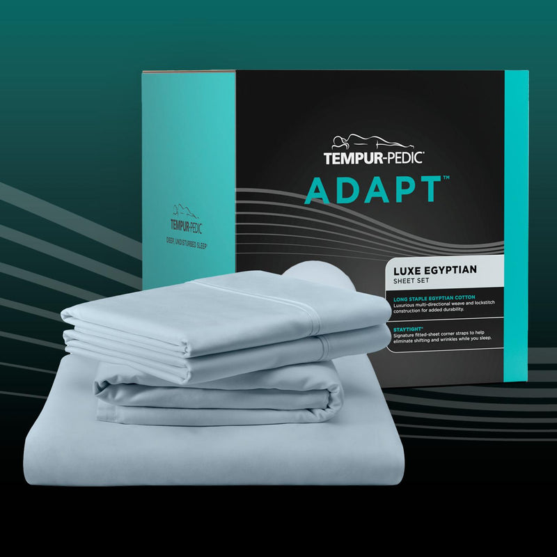  Tempur-Pedic TEMPUR Luxe Egyptian Cotton Pillowcase Set  Sleepy Blue (King) IMAGE 19