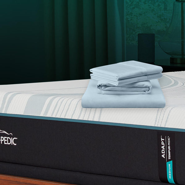  Tempur-Pedic TEMPUR Luxe Egyptian Cotton Pillowcase Set  Sleepy Blue (King) IMAGE 1