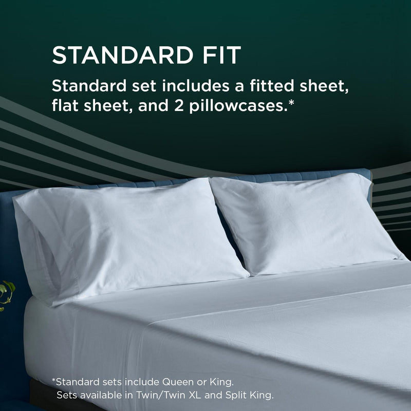  Tempur-Pedic TEMPUR Luxe Egyptian Cotton Pillowcase Set  Sleepy Blue (King) IMAGE 20
