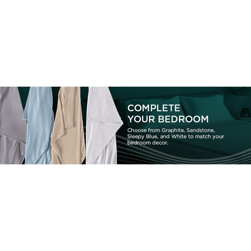  Tempur-Pedic TEMPUR Luxe Egyptian Cotton Pillowcase Set  Sleepy Blue (King) IMAGE 5