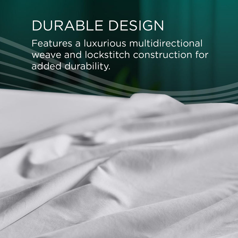  Tempur-Pedic TEMPUR Luxe Egyptian Cotton Pillowcase Set  White (King) IMAGE 6