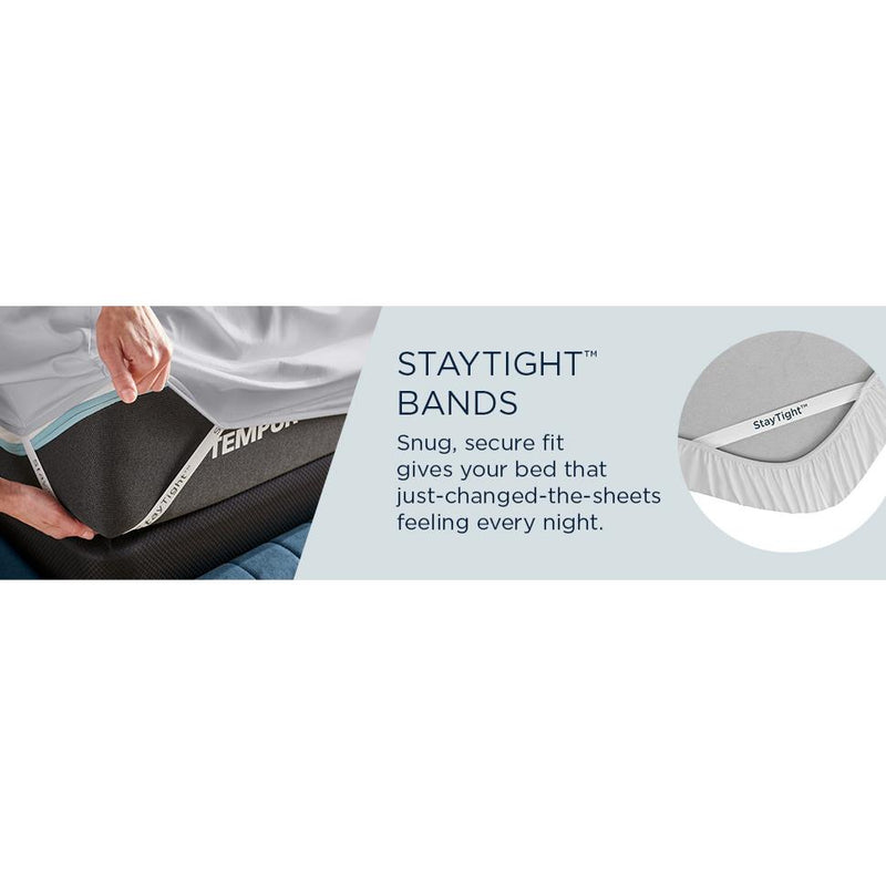  Tempur-Pedic TEMPUR Luxe Egyptian Cotton Sheet Set Cool Gray (Twin) IMAGE 18
