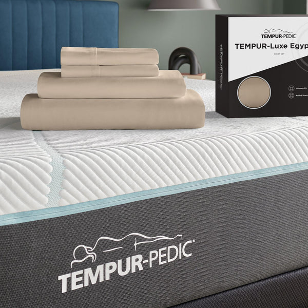  Tempur-Pedic TEMPUR Luxe Egyptian Cotton Sheet Set Sandstone (Split California King) IMAGE 1