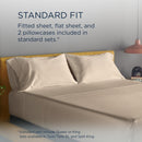  Tempur-Pedic TEMPUR Luxe Egyptian Cotton Sheet Set Sandstone (King) IMAGE 11