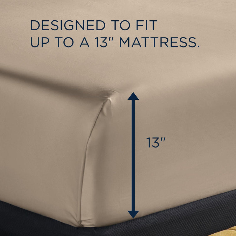  Tempur-Pedic TEMPUR Luxe Egyptian Cotton Sheet Set Sandstone (Queen) IMAGE 3