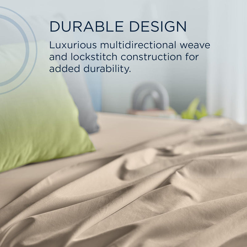  Tempur-Pedic TEMPUR Luxe Egyptian Cotton Sheet Set Sandstone (Queen) IMAGE 7