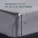  Tempur-Pedic TEMPUR Luxe Egyptian Cotton Sheet Set Silver Mist (California King ) IMAGE 3
