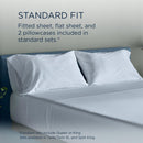  Tempur-Pedic TEMPUR Luxe Egyptian Cotton Sheet Set Sleepy Blue (Queen) IMAGE 11