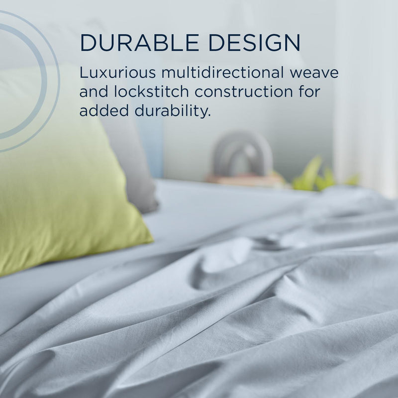  Tempur-Pedic TEMPUR Luxe Egyptian Cotton Sheet Set Sleepy Blue (Split King) IMAGE 7