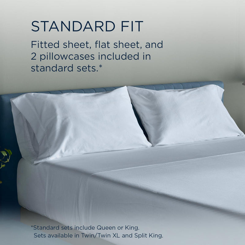  Tempur-Pedic TEMPUR Luxe Egyptian Cotton Sheet Set Sleepy Blue (Split California King) IMAGE 11