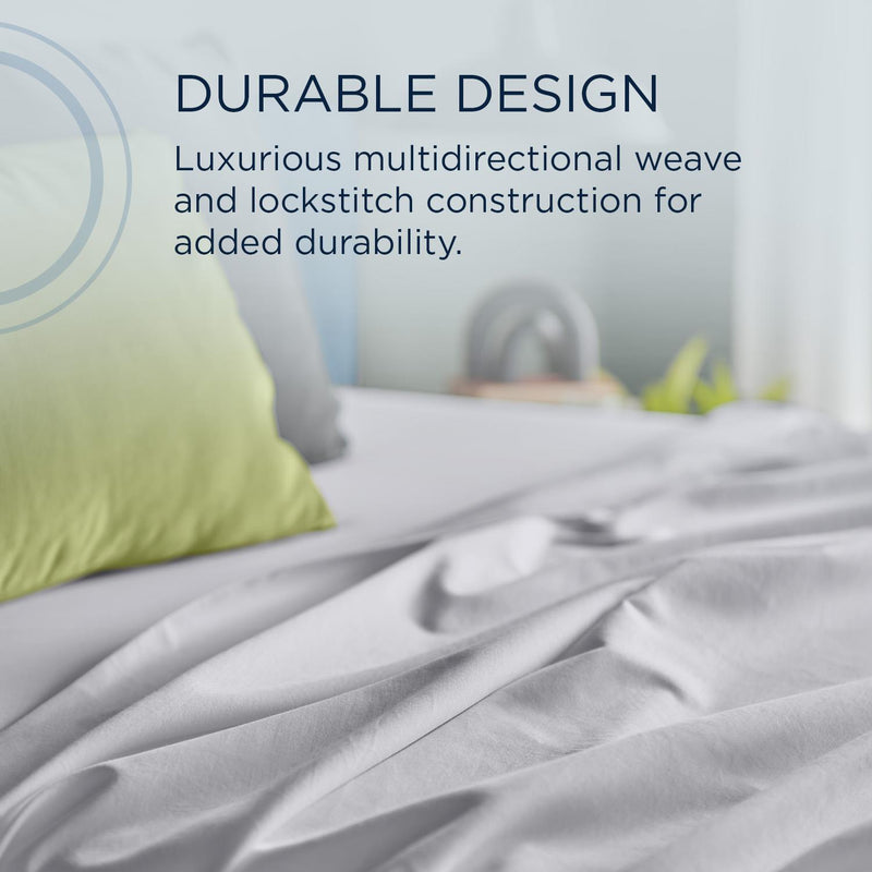  Tempur-Pedic TEMPUR Luxe Egyptian Cotton Sheet Set White (Split California King) IMAGE 7