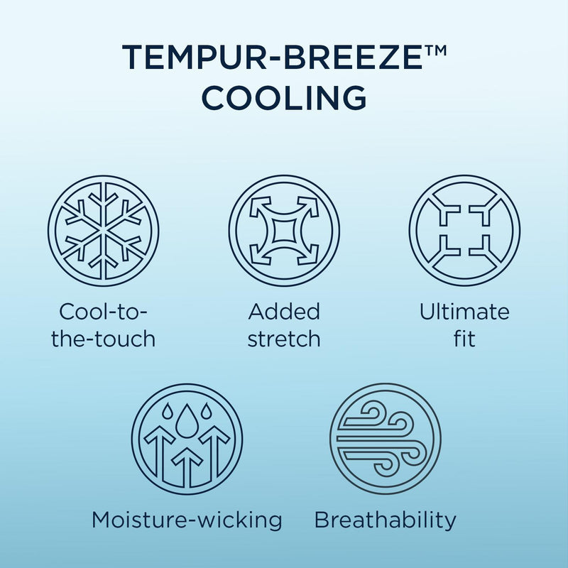 Tempur-Pedic Tempur-Pedic Breeze Pillowcase Set - Sleepy Blue (King) IMAGE 3
