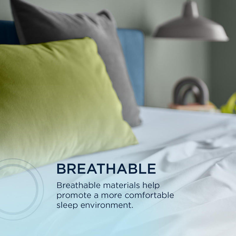  Tempur-Pedic Tempur-Pedic Breeze Pillowcase Set - Sleepy Blue (King) IMAGE 7