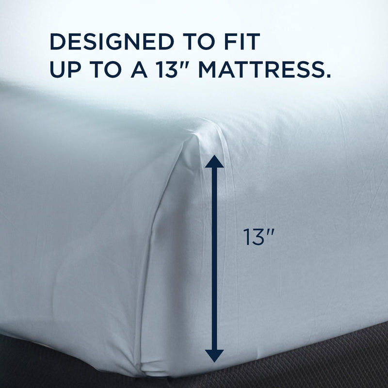  Tempur-Pedic Tempur-Pedic Breeze Pillowcase Set - Sleepy Blue (Queen) IMAGE 4