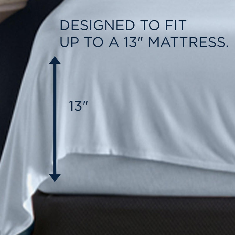  Tempur-Pedic TEMPUR Rayon from Bamboo Sheet Set Sleepy Blue (Split King) IMAGE 3