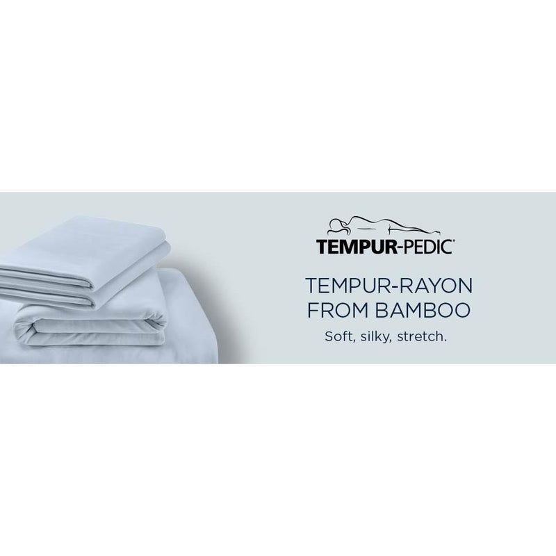  Tempur-Pedic TEMPUR Rayon from Bamboo Sheet Set Vintage Indigo (Queen) IMAGE 13