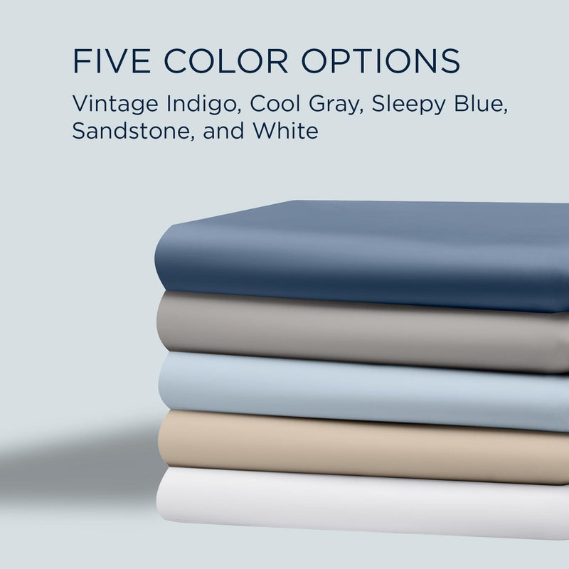  Tempur-Pedic TEMPUR Rayon from Bamboo Sheet Set Vintage Indigo (Queen) IMAGE 6