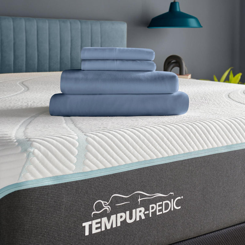  Tempur-Pedic TEMPUR Rayon from Bamboo Sheet Set Vintage Indigo (Full) IMAGE 1