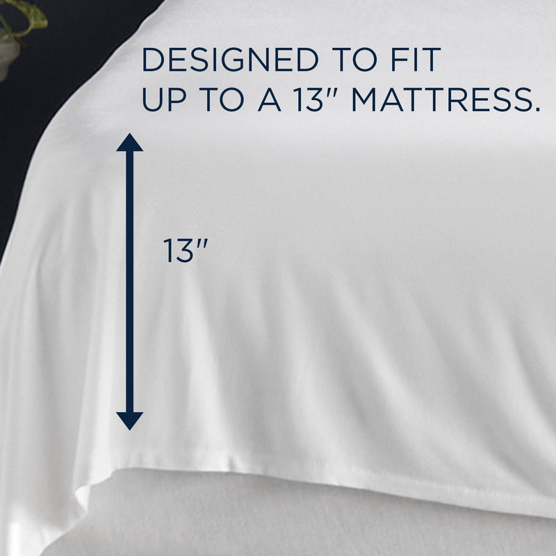  Tempur-Pedic TEMPUR Rayon from Bamboo Sheet Set White (Twin) IMAGE 3